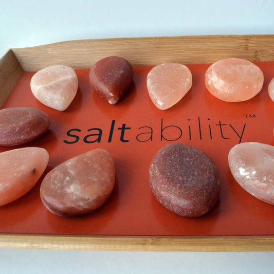 Bamboo Warming Tray with 20 stones for Himalayan Salt Stone Massage